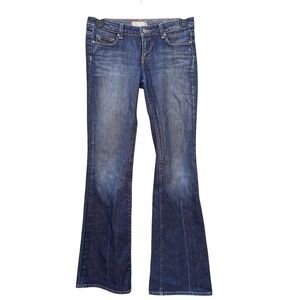 Paige Womens 28 Laurel Canyon Bootcut Jeans Dark Wash Low Rise Flare Denim
